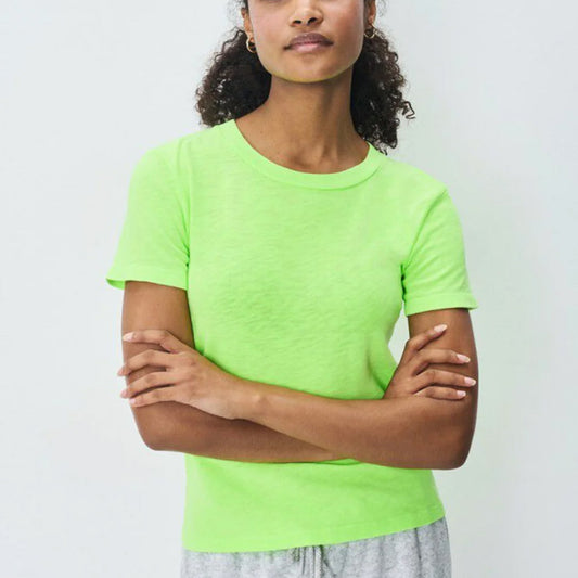 American Vintage Sonoma S/S Round Neck Tee - Fluro Apple - Collector Store Sydney