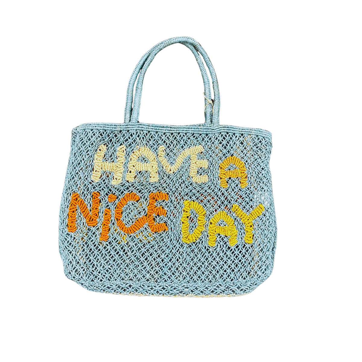 The Jacksons HAVE A NICE DAY Jute Bag - Sky / Multi - Collector Store Sydney