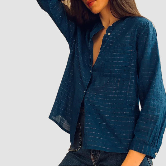 Marie Louise De Monterey - Bella Blouse Blue - Collector Store Sydney