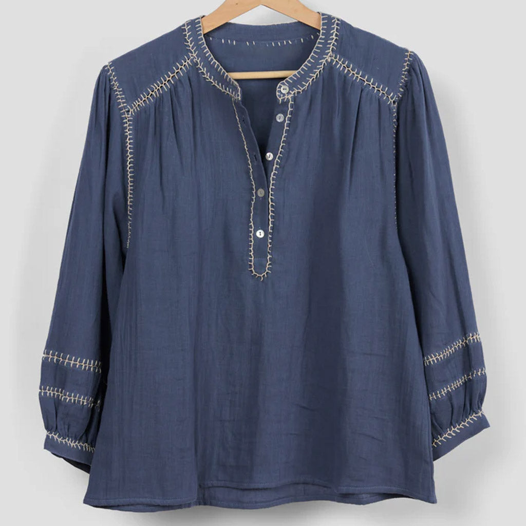 Marie Louise De Monterey - Amelie Feather Stitch Blue - Collector Store
