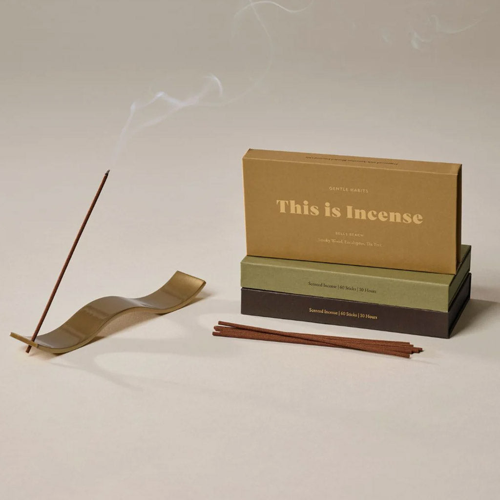 Gentle Habits - Brass Wave Incense Holder - Collector Store