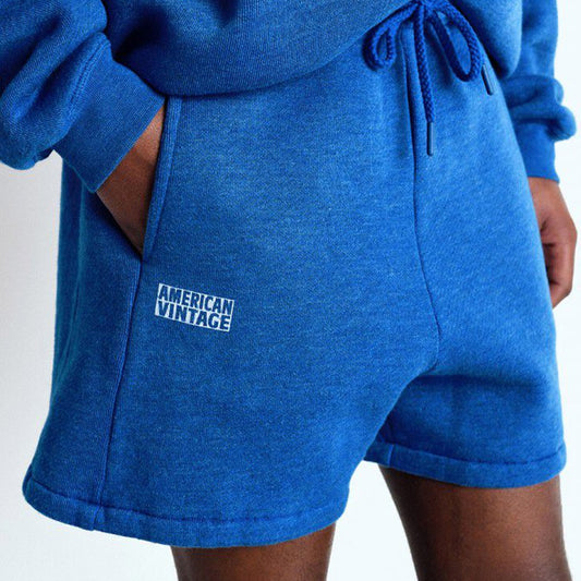American Vintage Mens Sweat Shorts - Doven - Prussian Blue - Collector Store Sydney