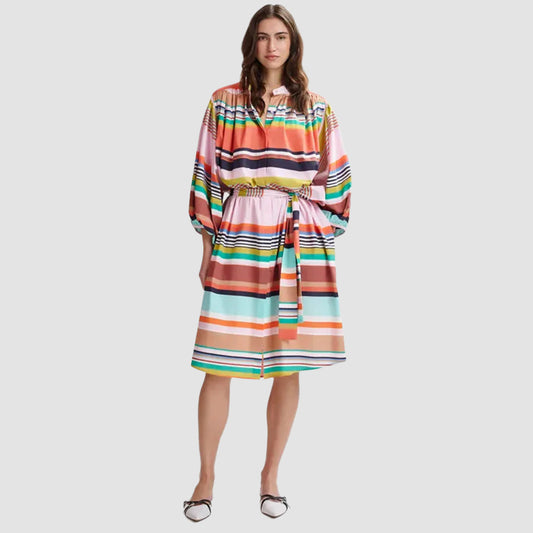 Essentiel Antwerp | Hoklahoma Multicolor striped knee-length dress - Collector Store Sydney