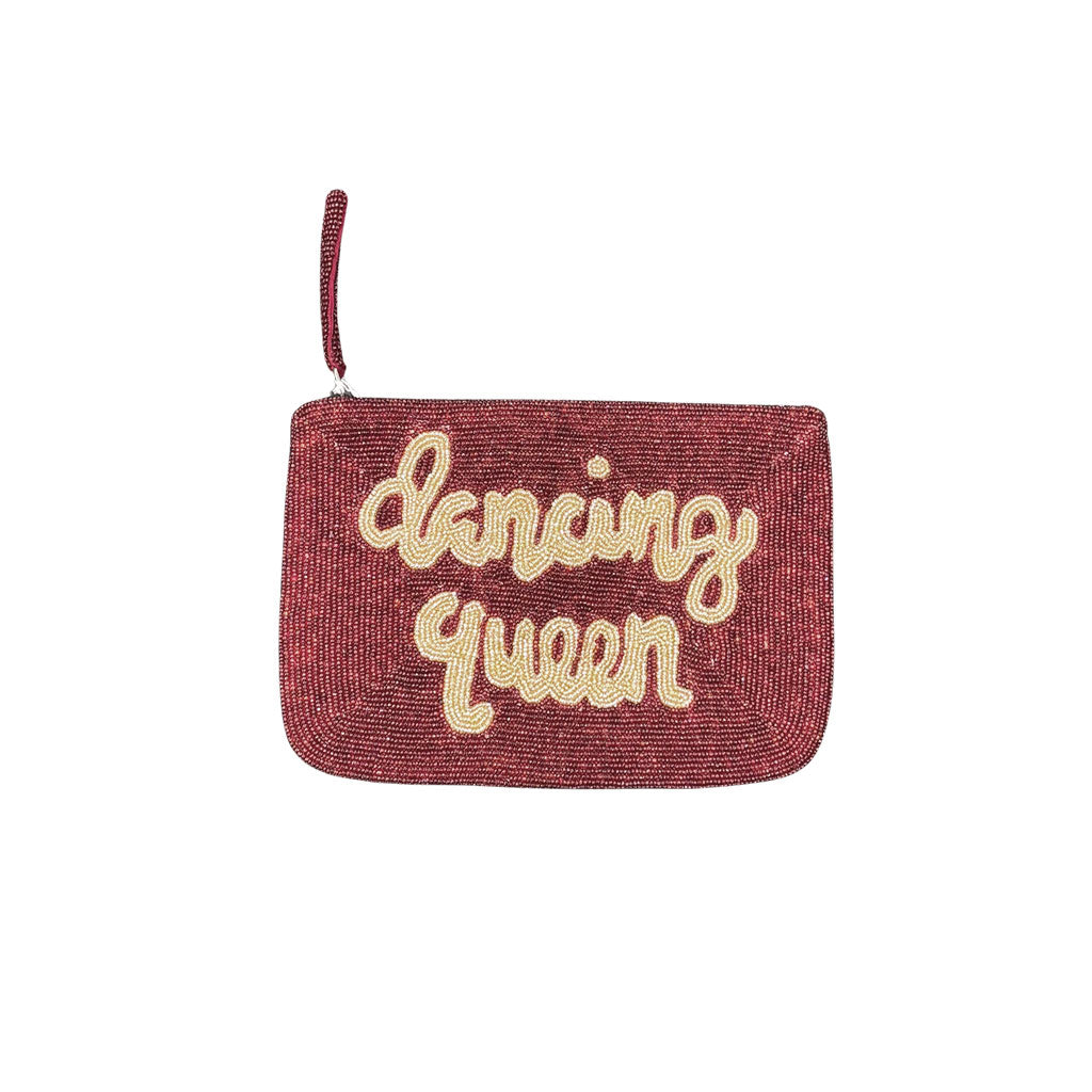 Jacksons - DANCING QUEEN beaded purse - Rasberry | Gold