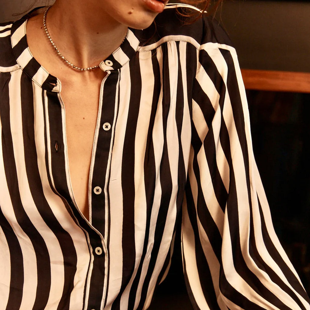 Marie Louise De Monterey - Edie Blouse Black/ White - Collector Store