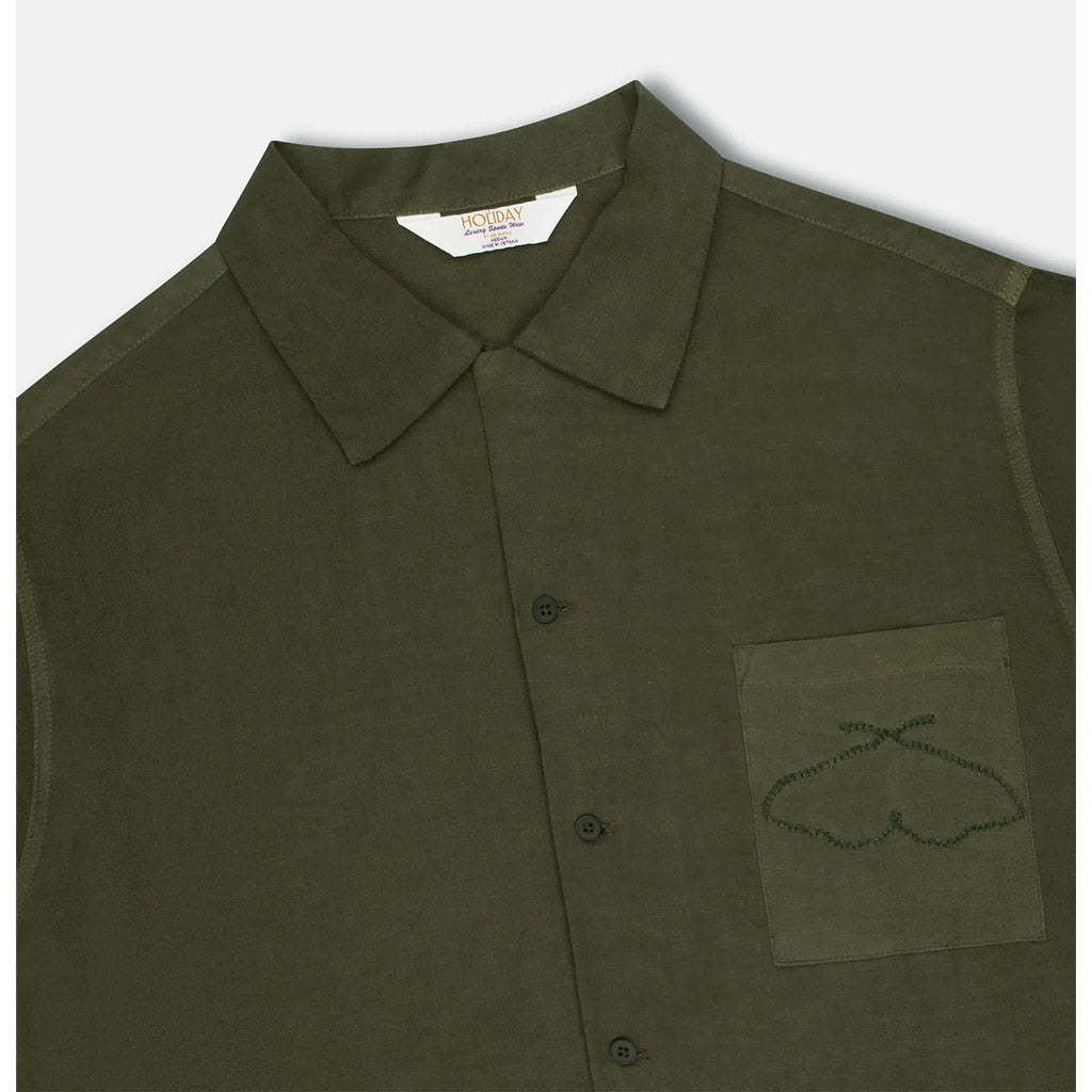 Mr Simple Huck Embroided - New Art SS Shirt - Fatigue - Collector Store