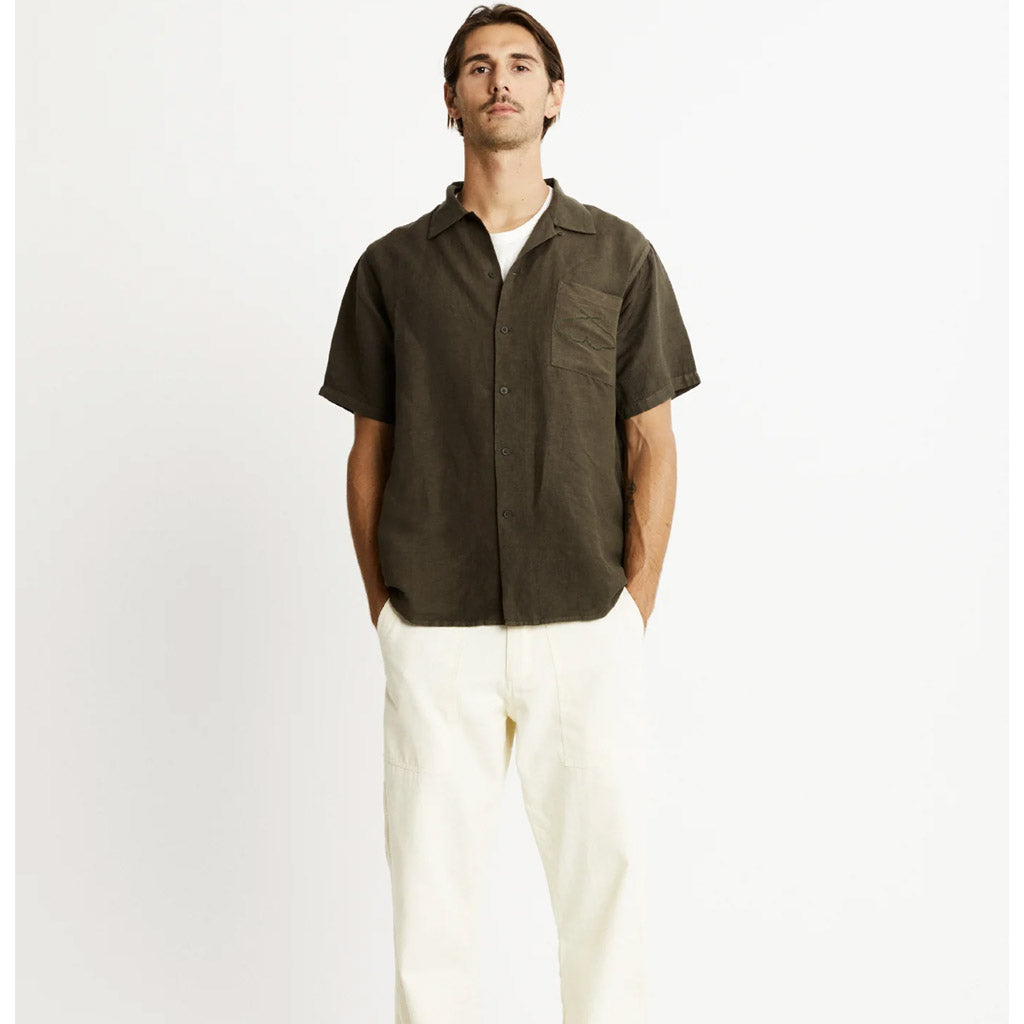 Mr Simple Huck Embroided - New Art SS Shirt - Fatigue - Collector Store