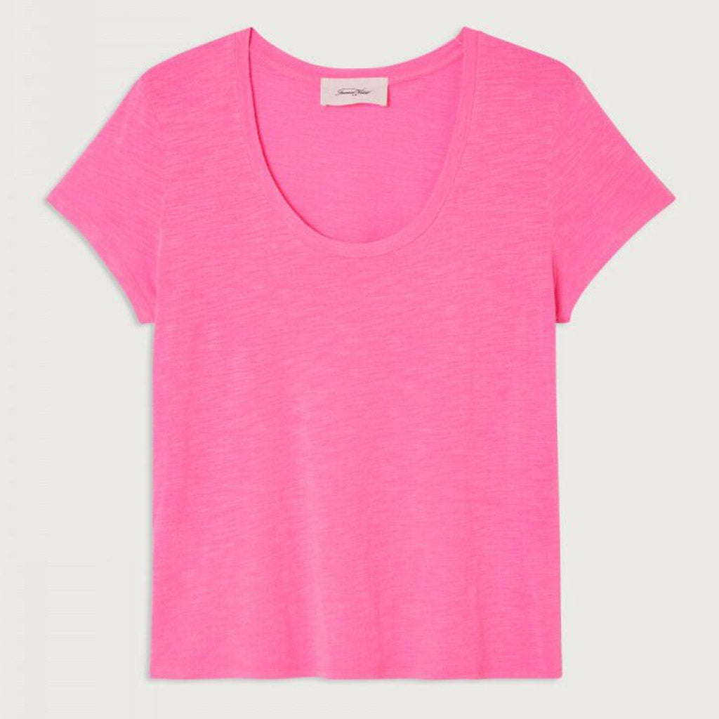 American Vintage Round Neck Tee - Jacksonville - Fluorescent Pink - Collector Store