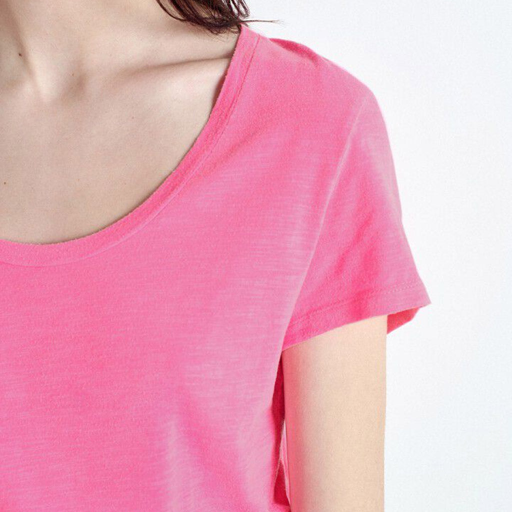 American Vintage Round Neck Tee - Jacksonville - Fluorescent Pink - Collector Store