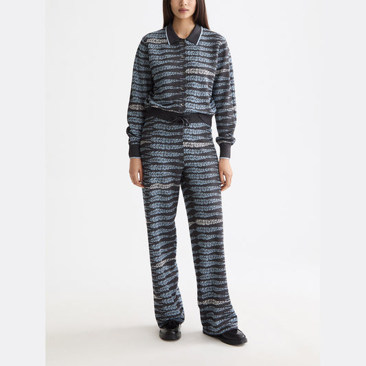 Lurex jacquard trousers - Charcoal art - Collector Store Sydney