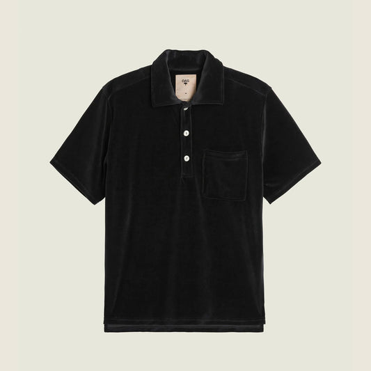 OAS Girona Velour Shirt - Nearly Black - Collector Store Sydney