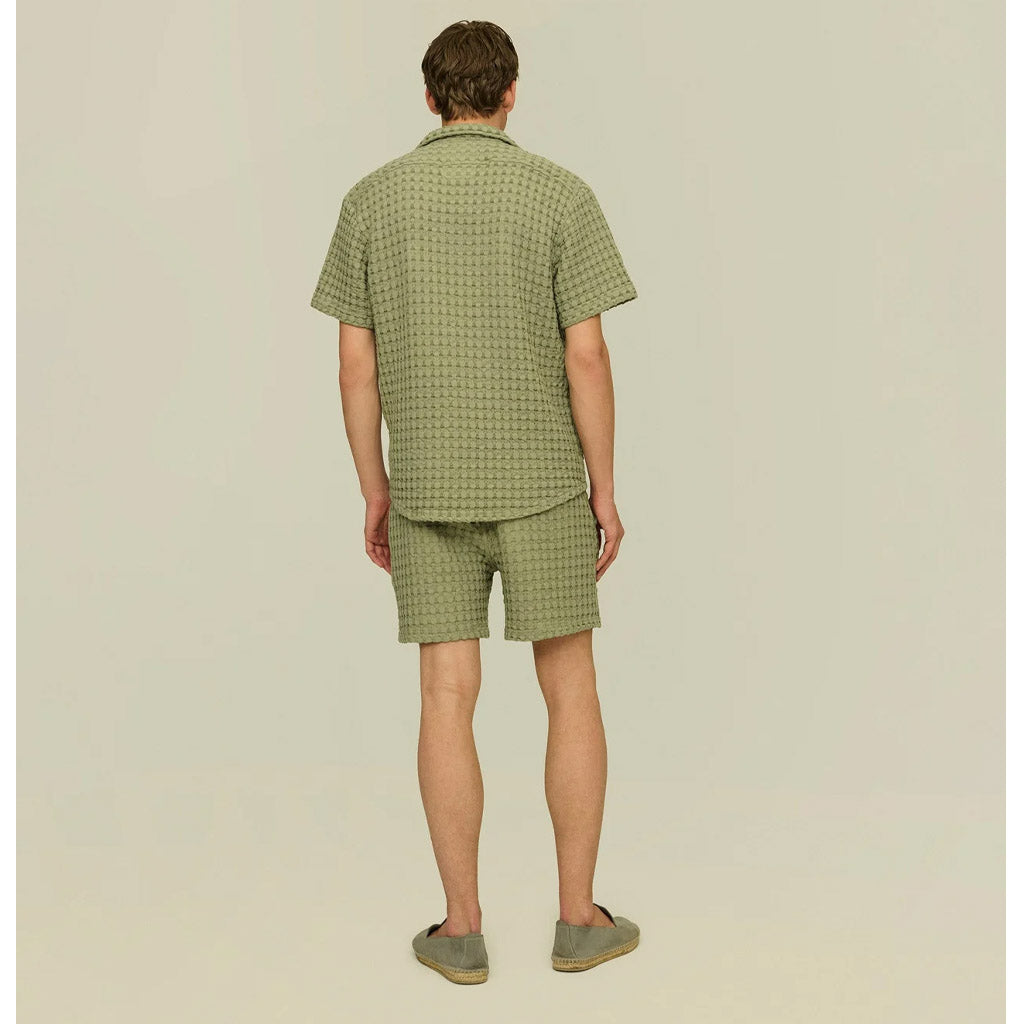 OAS Dusty Green Cuba Waffle Shirt - Collector Store