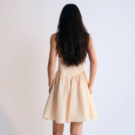 New Society - Hera Short Dress Macadamia - Collector Store Sydney