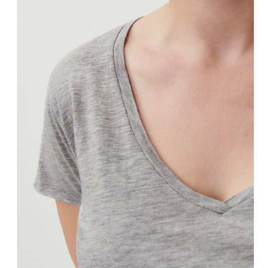 American Vintage Jacksonville V-Neck Tee - Heather Grey - Collector Store Sydney