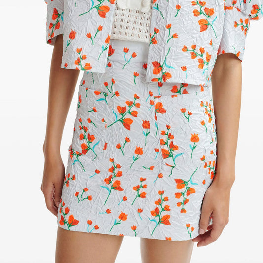 Essentiel Antwerp | HUSAN Mini Skirt Green/Orange/White - Collector Store Sydney