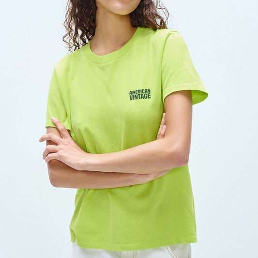 American Vintage Ykobow S/S Round Neck Tee - Fluro Acide - Collector Store Sydney