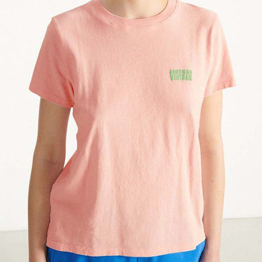 American Vintage Ykobow S/S Round Neck Tee - Camelia - Collector Store Sydney