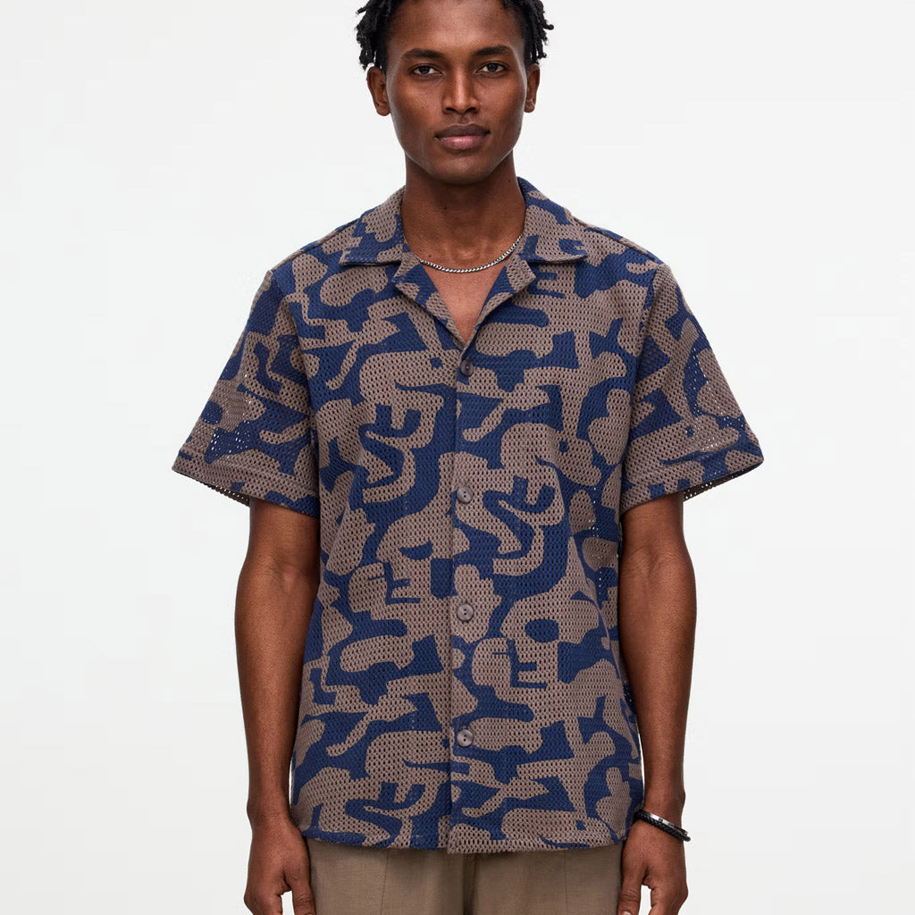 OAS Morel Puzzlotec Cuba Net Shirt - Collector Store Sydney