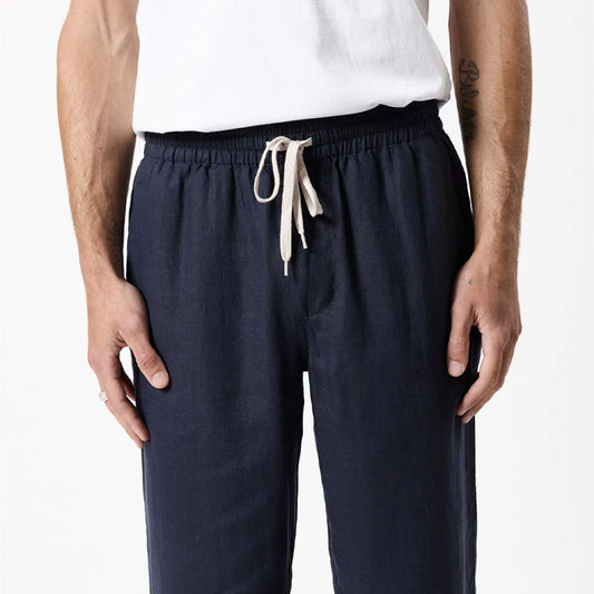 Mr Simple Burbank Linen Pant - Navy - Collector Store Sydney