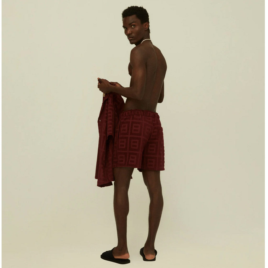 OAS TERRY SHORTS Burgundy Terrace - Collector Store
