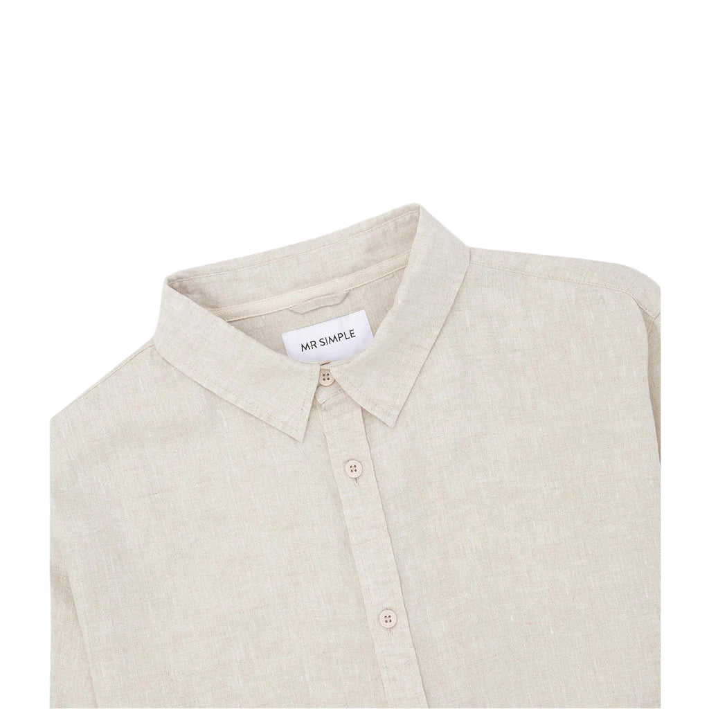 Mr Simple Linen LS Shirt - Natural - Collector Store Sydney