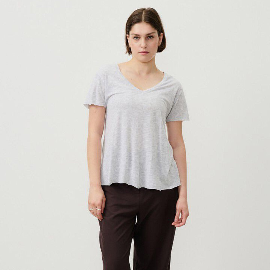 American Vintage Jacksonville V Neck Tee - Polar Melange - Collector Store