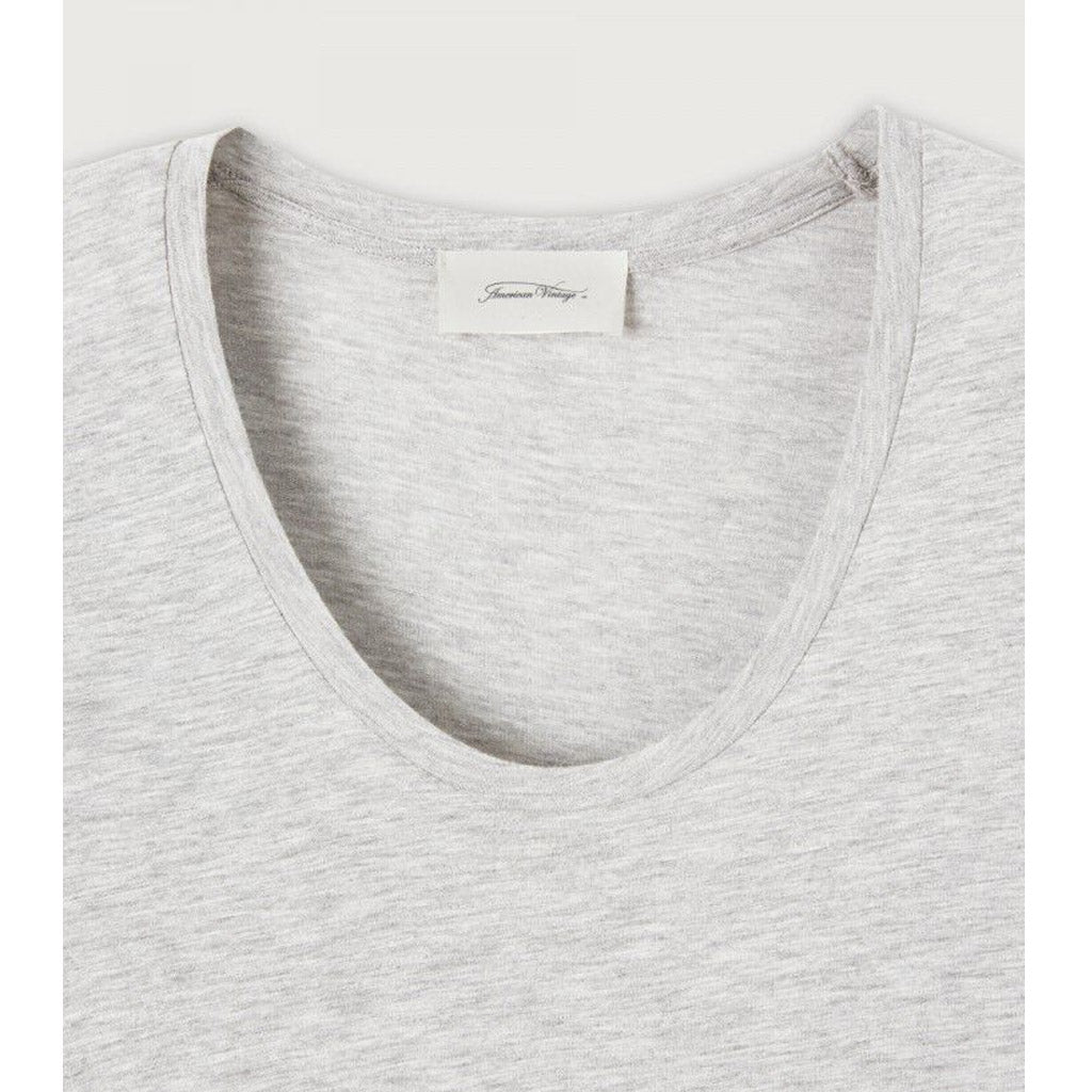 American Vintage Jacksonville Round Neck Tee - Polar Melange - Collector Store