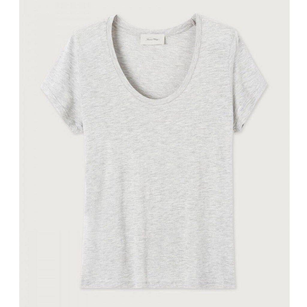 American Vintage Jacksonville Round Neck Tee - Polar Melange - Collector Store