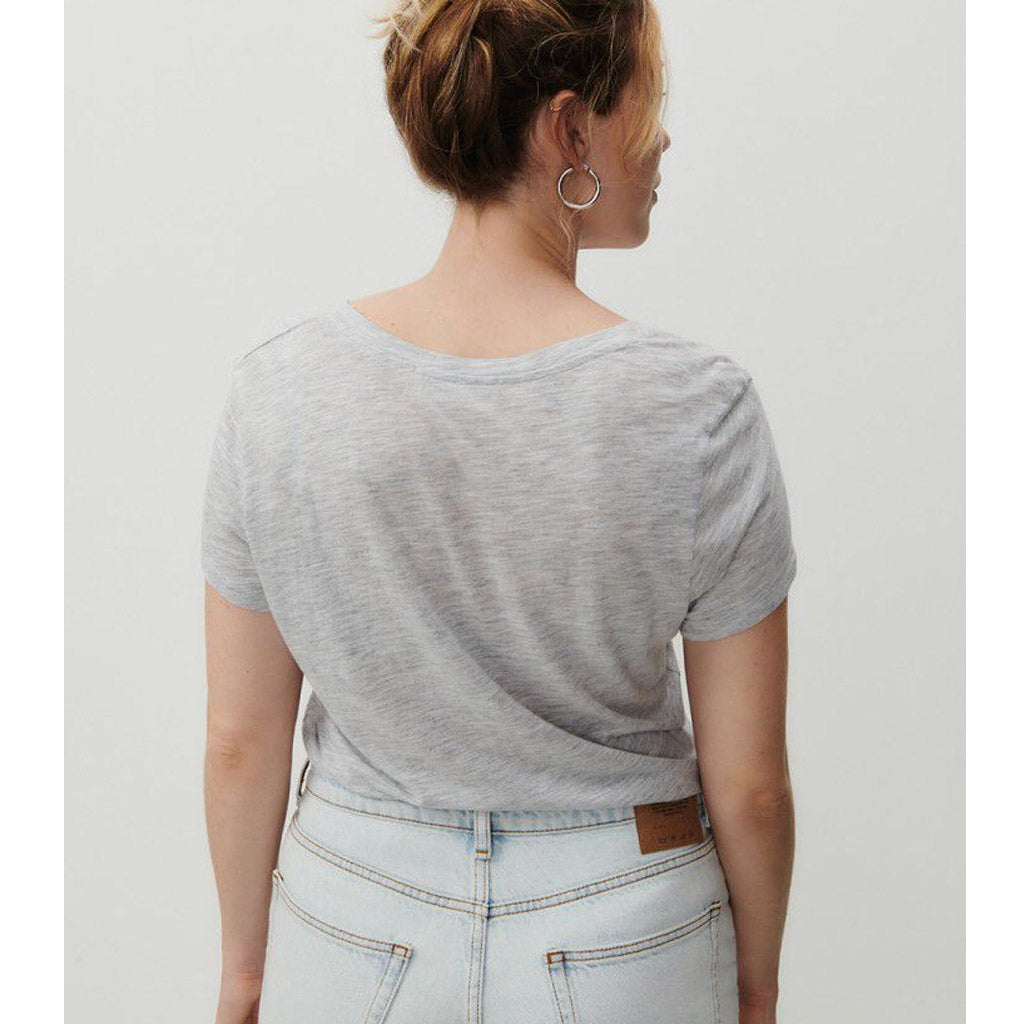 American Vintage Jacksonville Round Neck Tee - Polar Melange - Collector Store