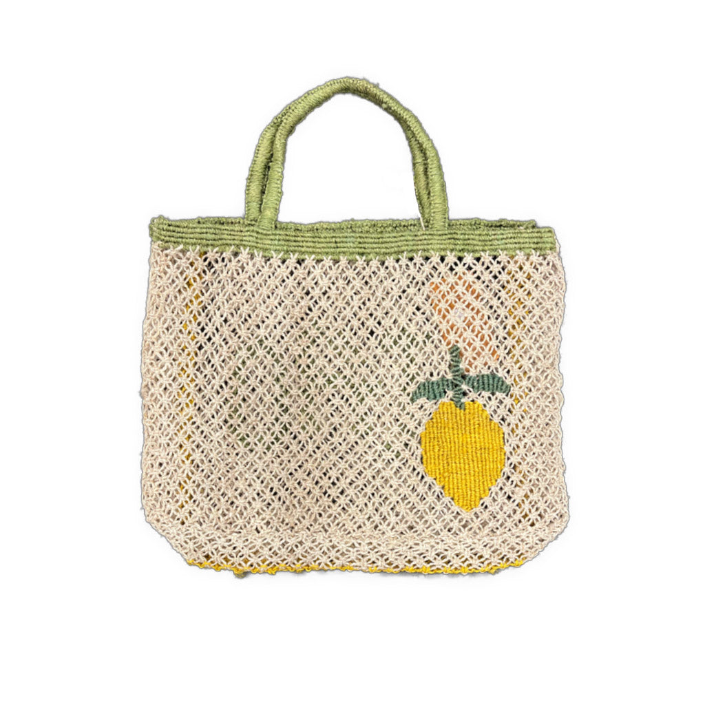 The Jacksons Ciao Lemon Woven Jute Bag - Small - Collector Store