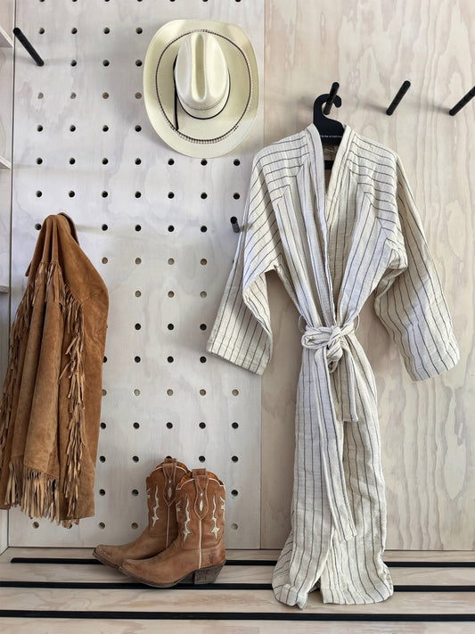 Sand Stripe Bath Robe - Collector Store Sydney
