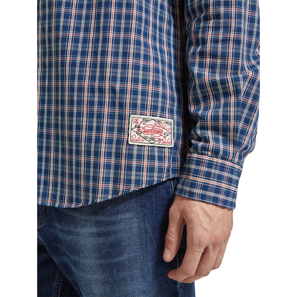 Scotch & Soda : Check shirt Blue Red - Collector Store