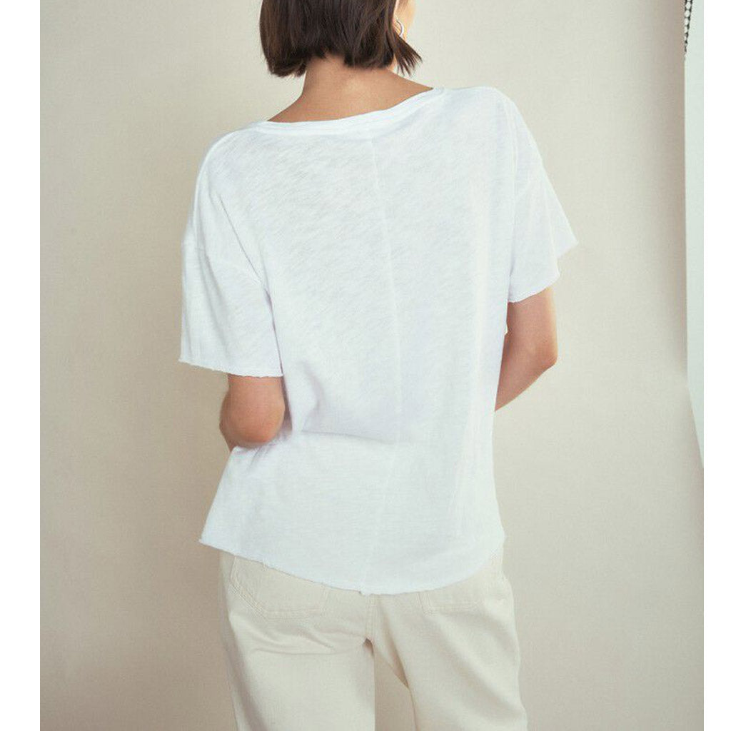American Vintage Sonoma S/S Round Loose Tee - White - Collector Store