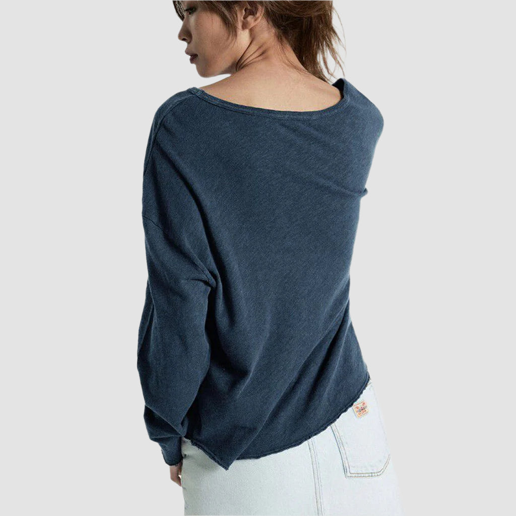 American Vintage L/S V Neck Tee - Sonoma - Vintage Navy Blue - Collector Store