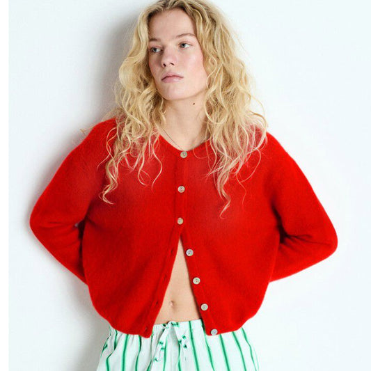 American Vintage Cardigan - Vito -Strawberry - Collector Store Sydney