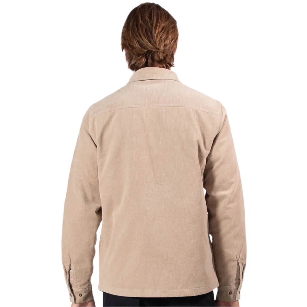 MR SIMPLE : Quilted Cord Jacket - Stone - Collector Store