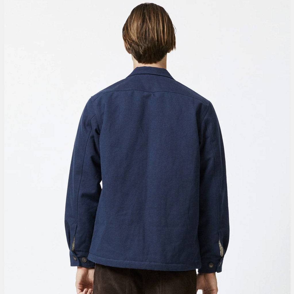 MR SIMPLE : STOCKYARD SHERPA JACKET : NAVY - Collector Store