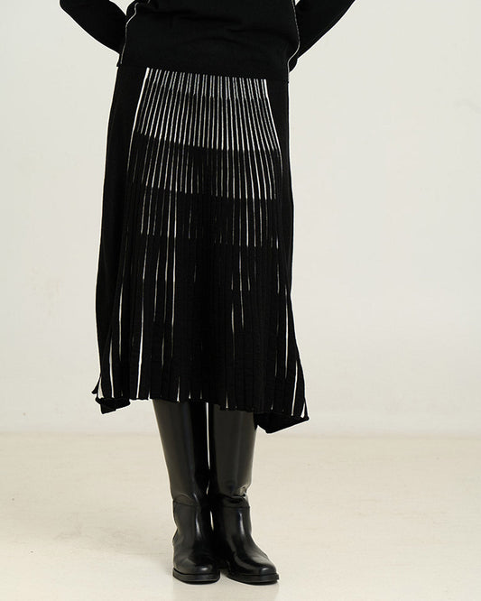 Sita Murt - Midi Radial Skirt - Black White - Collector Store Sydney