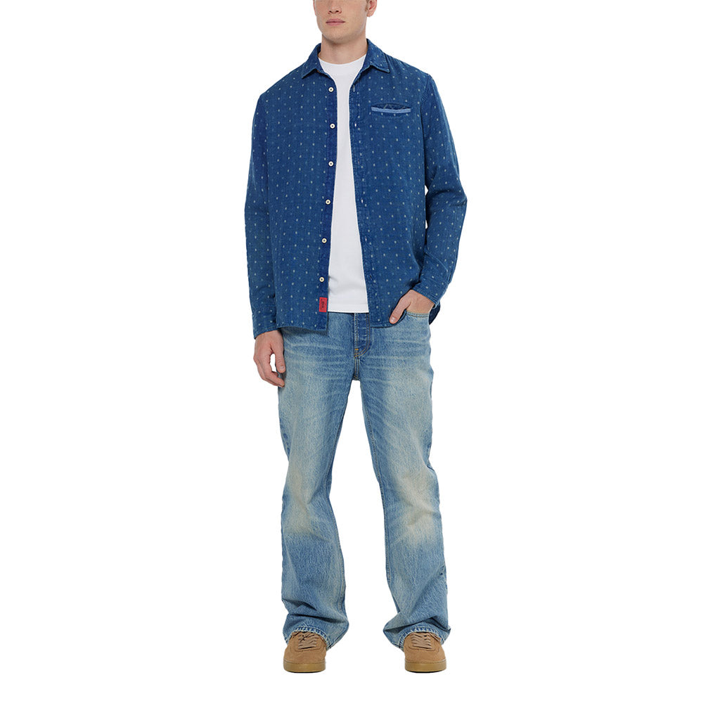 Denim Weave shirt Indigo - Scotch & Soda - Collector Store