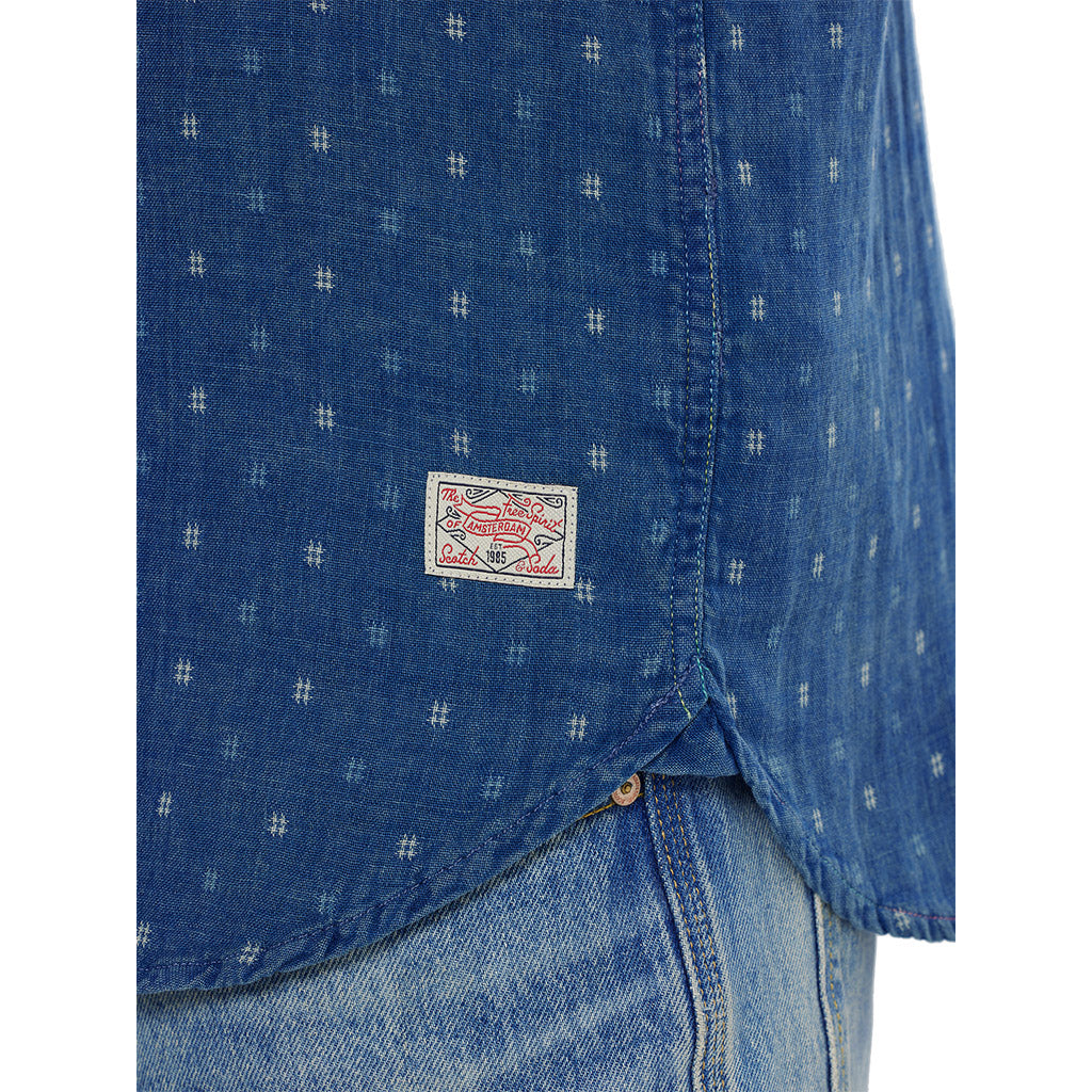 Denim Weave shirt Indigo - Scotch & Soda - Collector Store