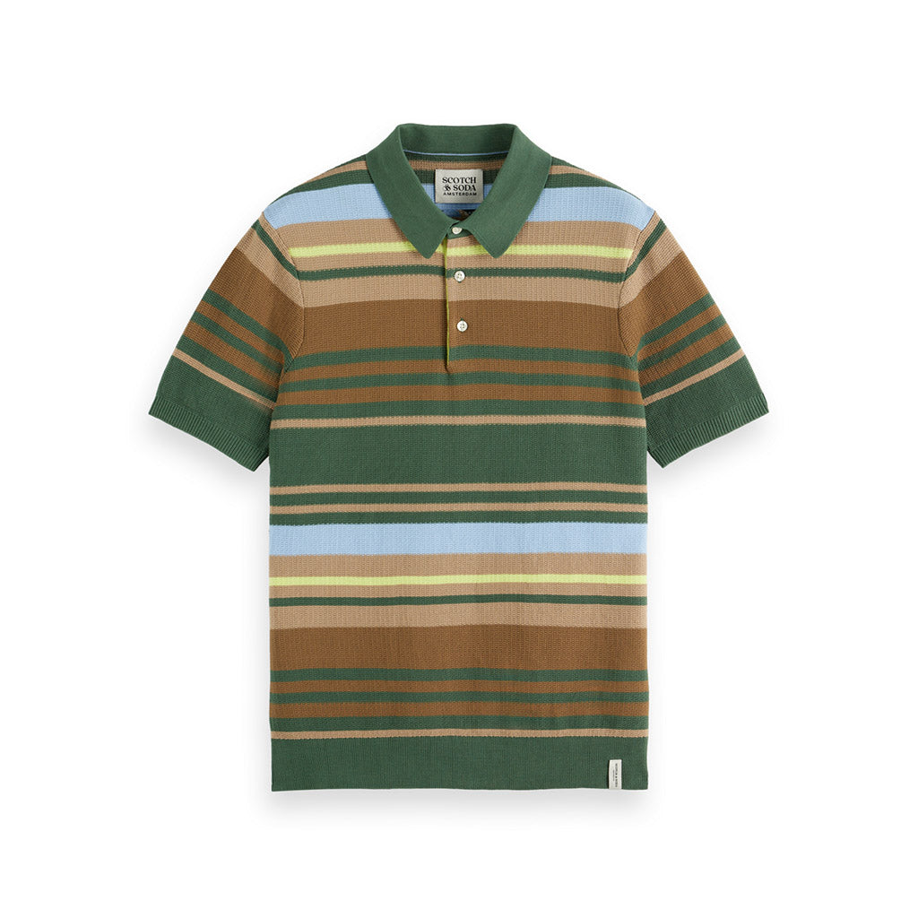 Structured knitted polo Multi - Scotch & Soda - Collector Store
