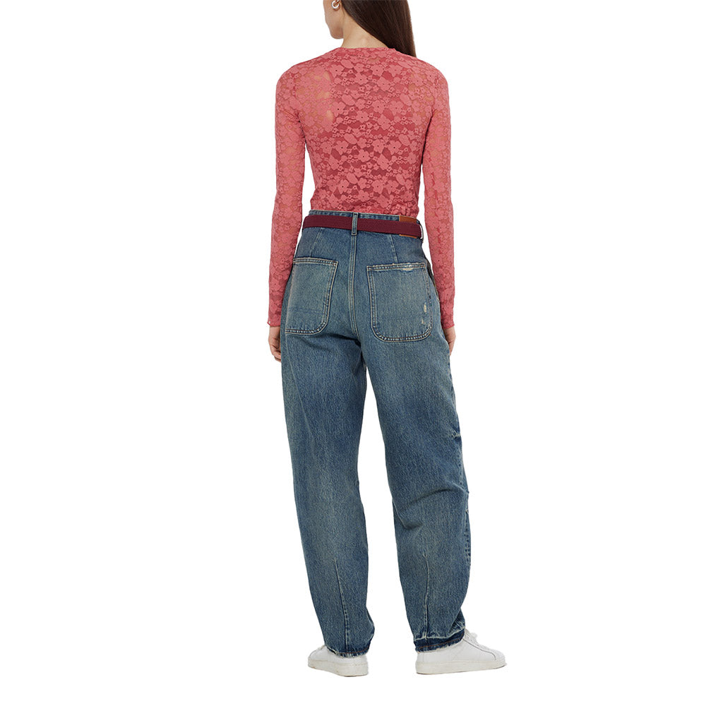 Floral lace top Dusty Red - Scotch & Soda - Collector Store