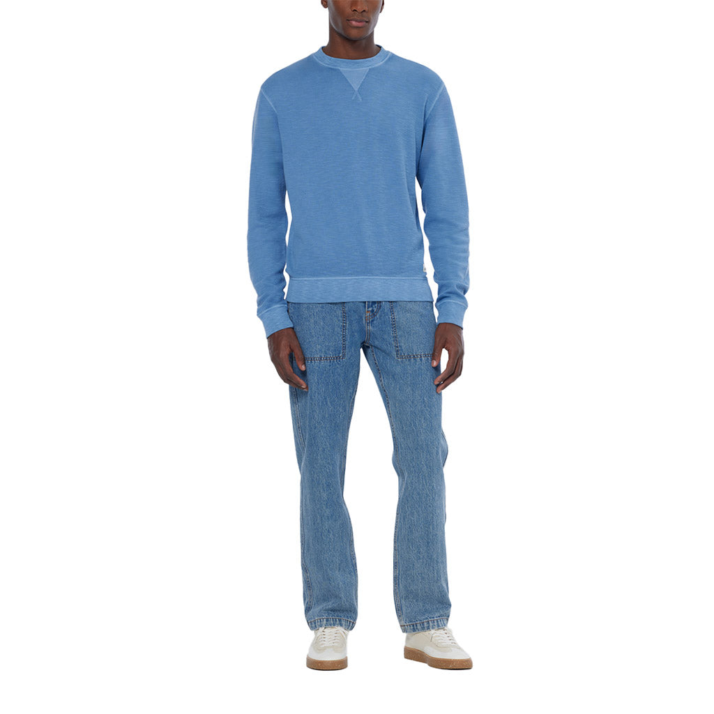 Blue Garment-dyed sweatshirt - Scotch & Soda - Collector Store