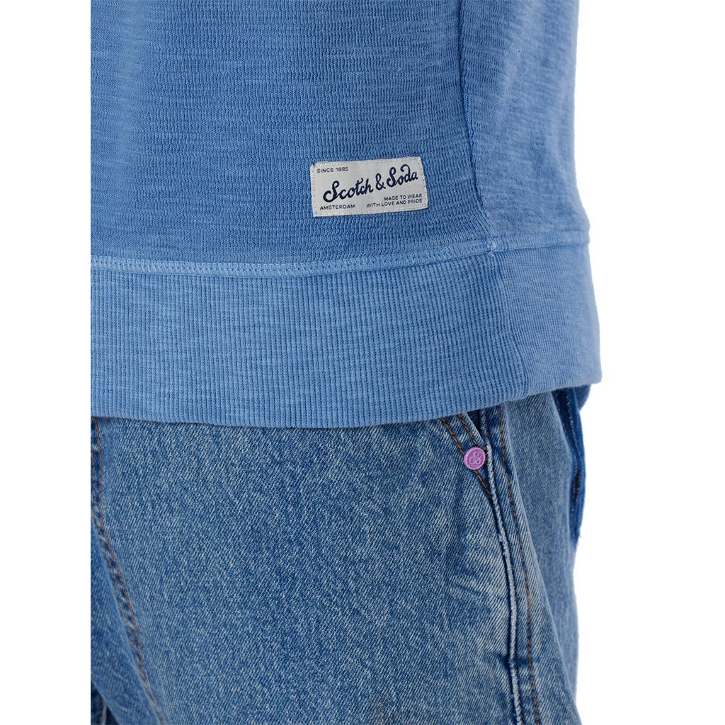 Blue Garment-dyed sweatshirt - Scotch & Soda - Collector Store