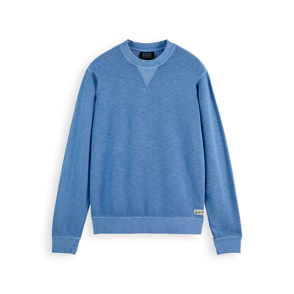 Blue Garment-dyed sweatshirt - Scotch & Soda - Collector Store