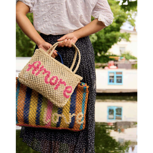 The Jacksons - Lavina Bag - LOVE - Multi Colour - Natural - Collector Store Sydney
