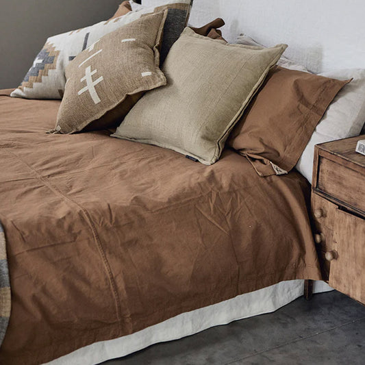 Pony Rider | Queen | Organic Canvas Duvet Cover | Toffee Brown - Collector Store Sydney
