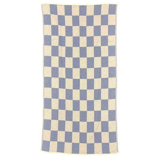 by ende. Checkered Beach Towel - Sky Blue - Collector Store Sydney