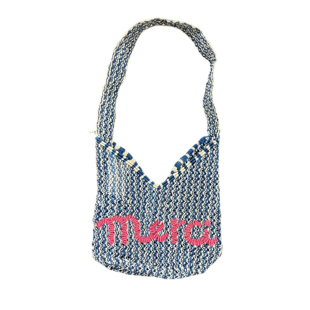 The Jacksons - Drusilla Bag - MERCI MIXE - Cobalt / Mix Weave - Natural / Hot Pink - Collector Store