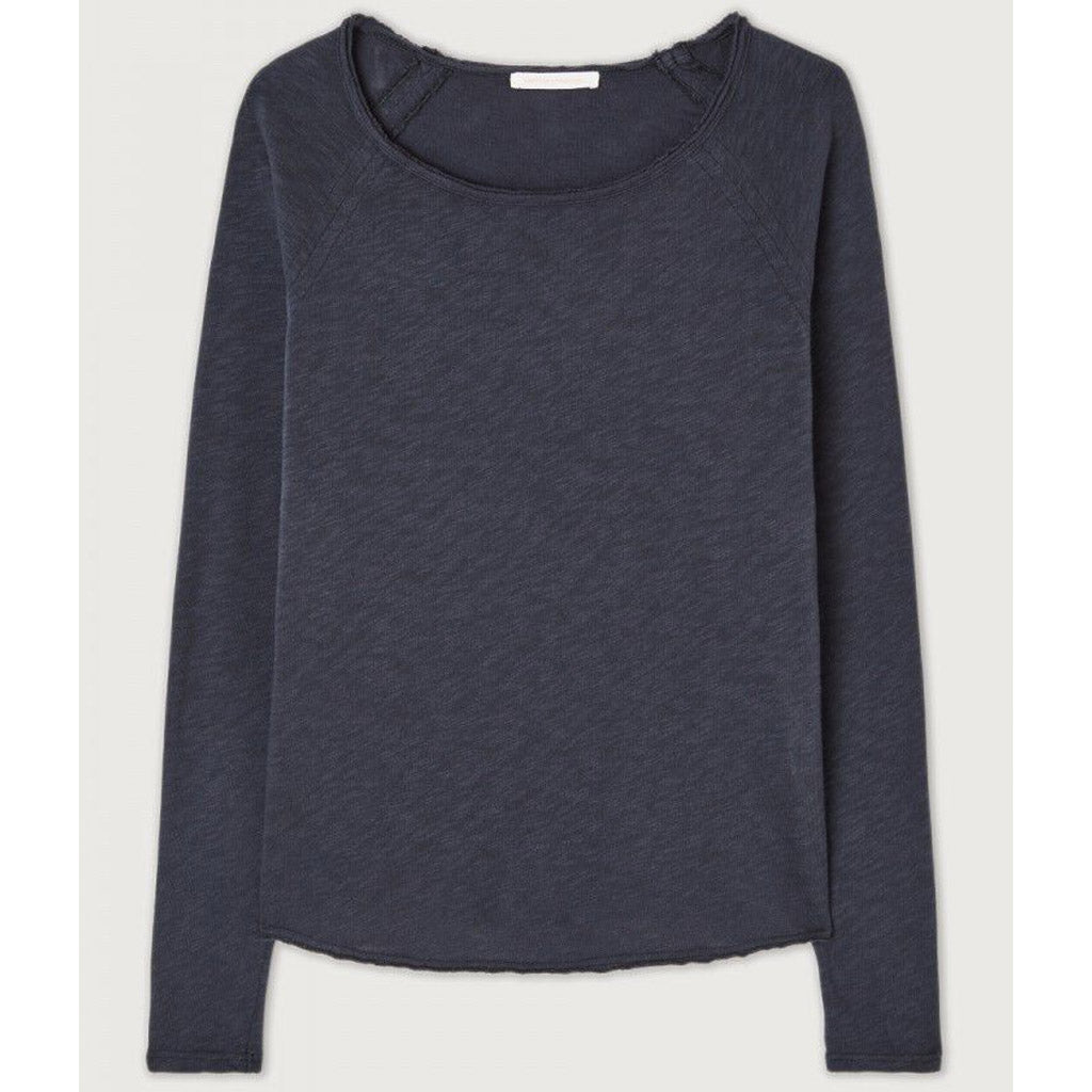 American Vintage Sonoma L/S Round Neck Tee - vintage navy blue - Collector Store